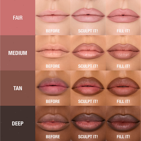SUPER NUDES SCULPT, FILL & PLUMP LIP KIT